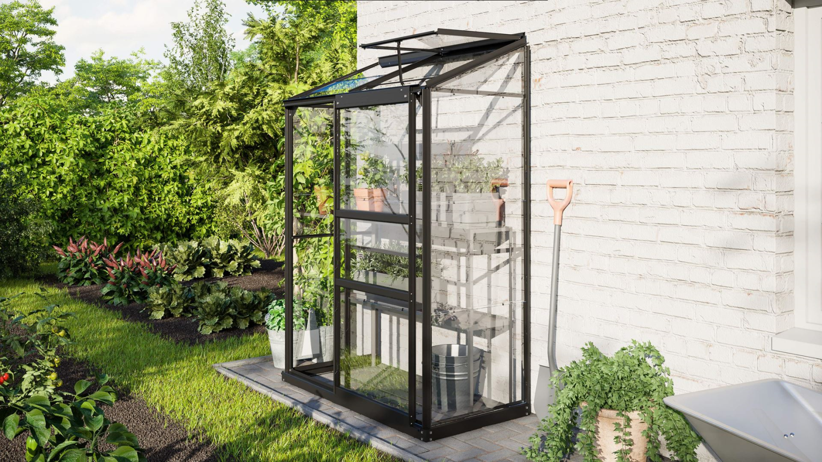 Vitavia Ida muurserre - 0,9m² - Zwart