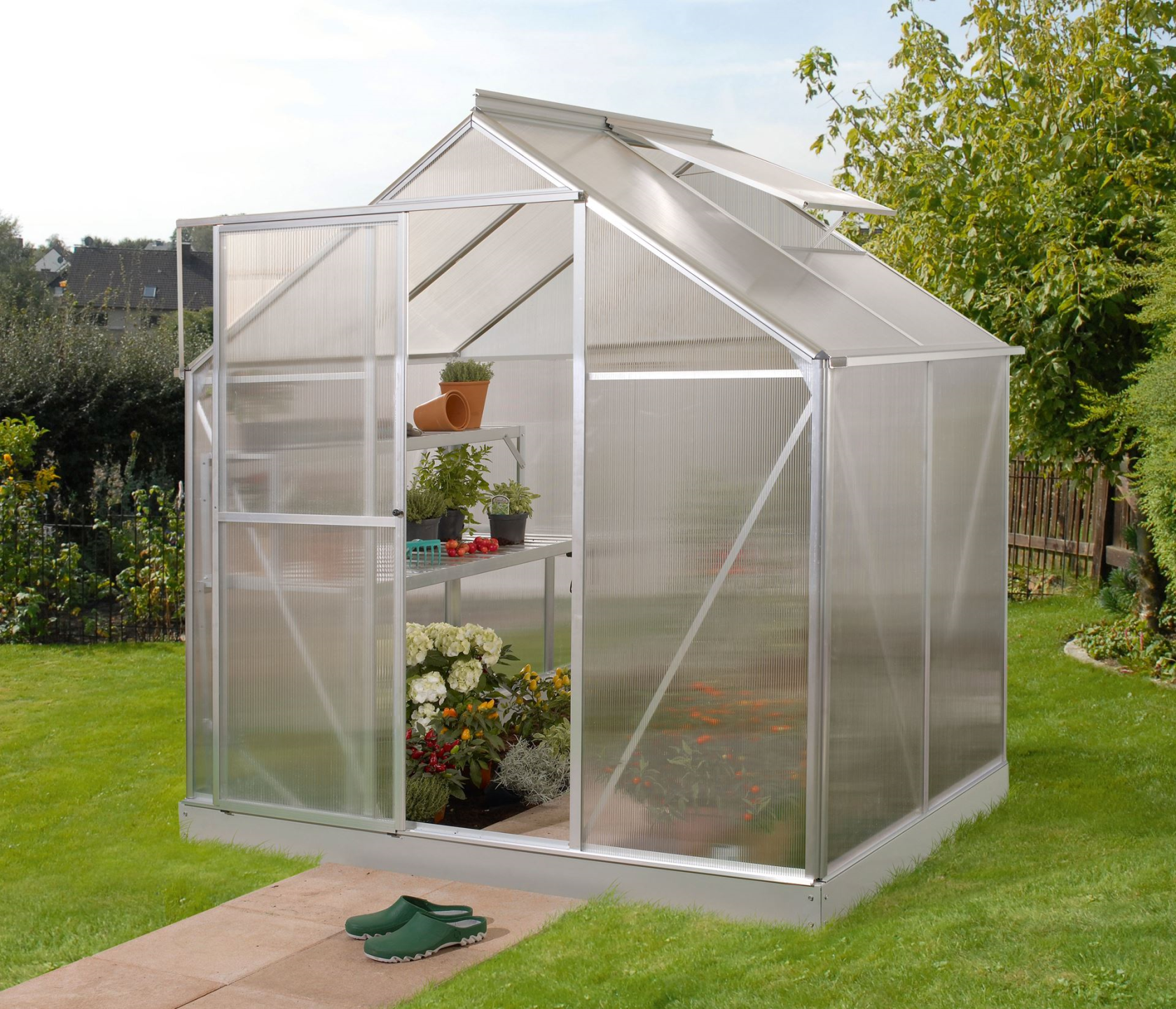 Vitavia Triton serre - 2,6m² - met 6 mm polycarbonaat - Aluminium