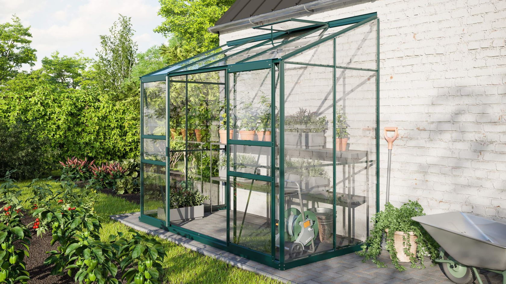 Vitavia Ida muurserre - 3,3m² - Donkergroen
