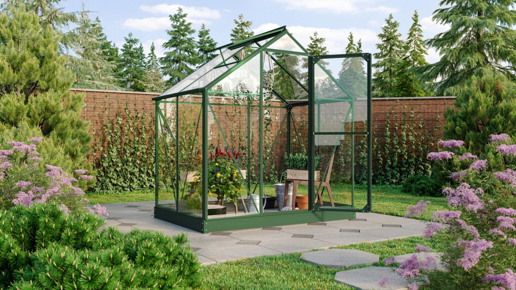 Vitavia Triton serre - 2,6m² - Donkergroen