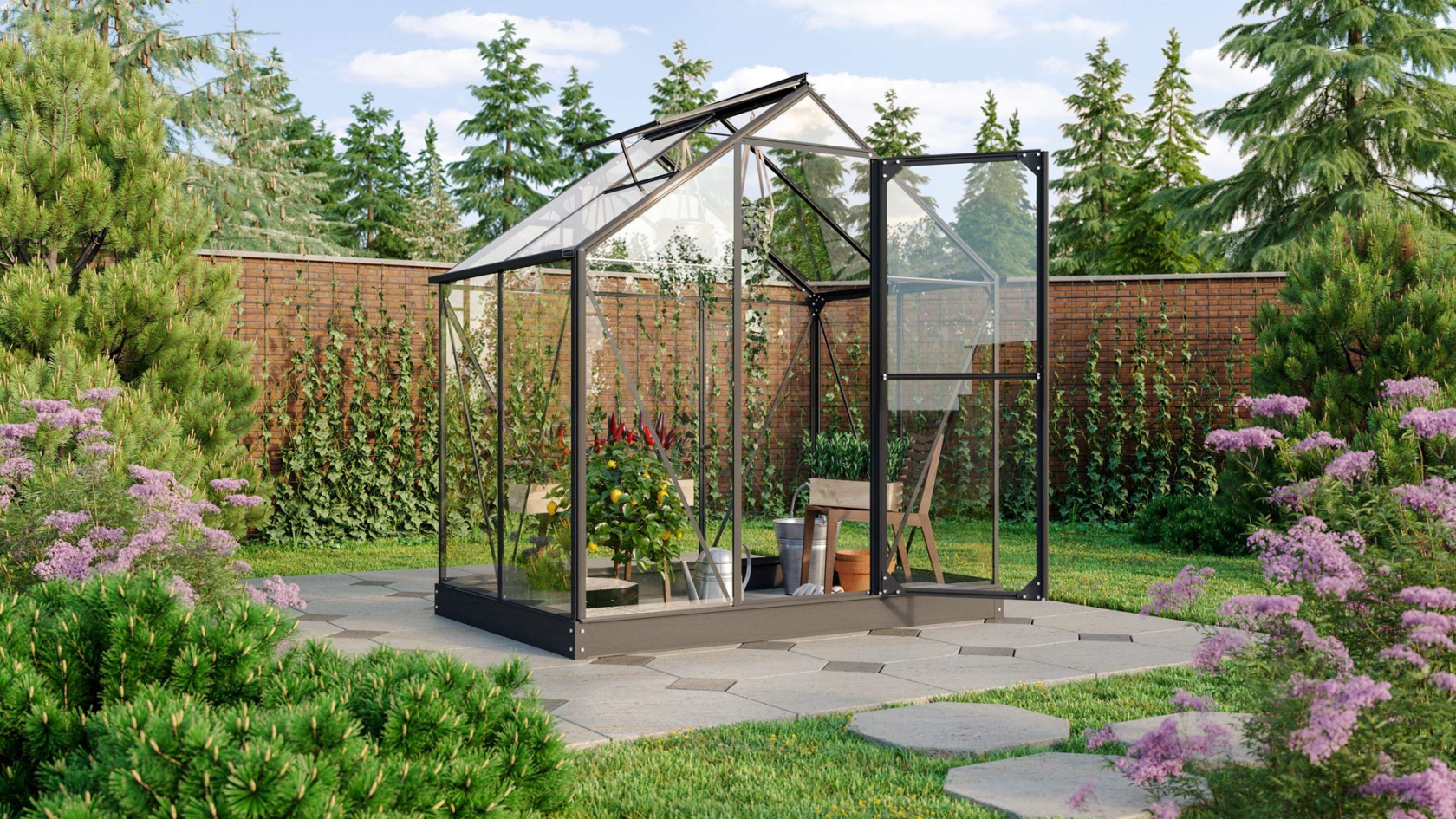 Vitavia Triton serre - 2,6m² - Zwart