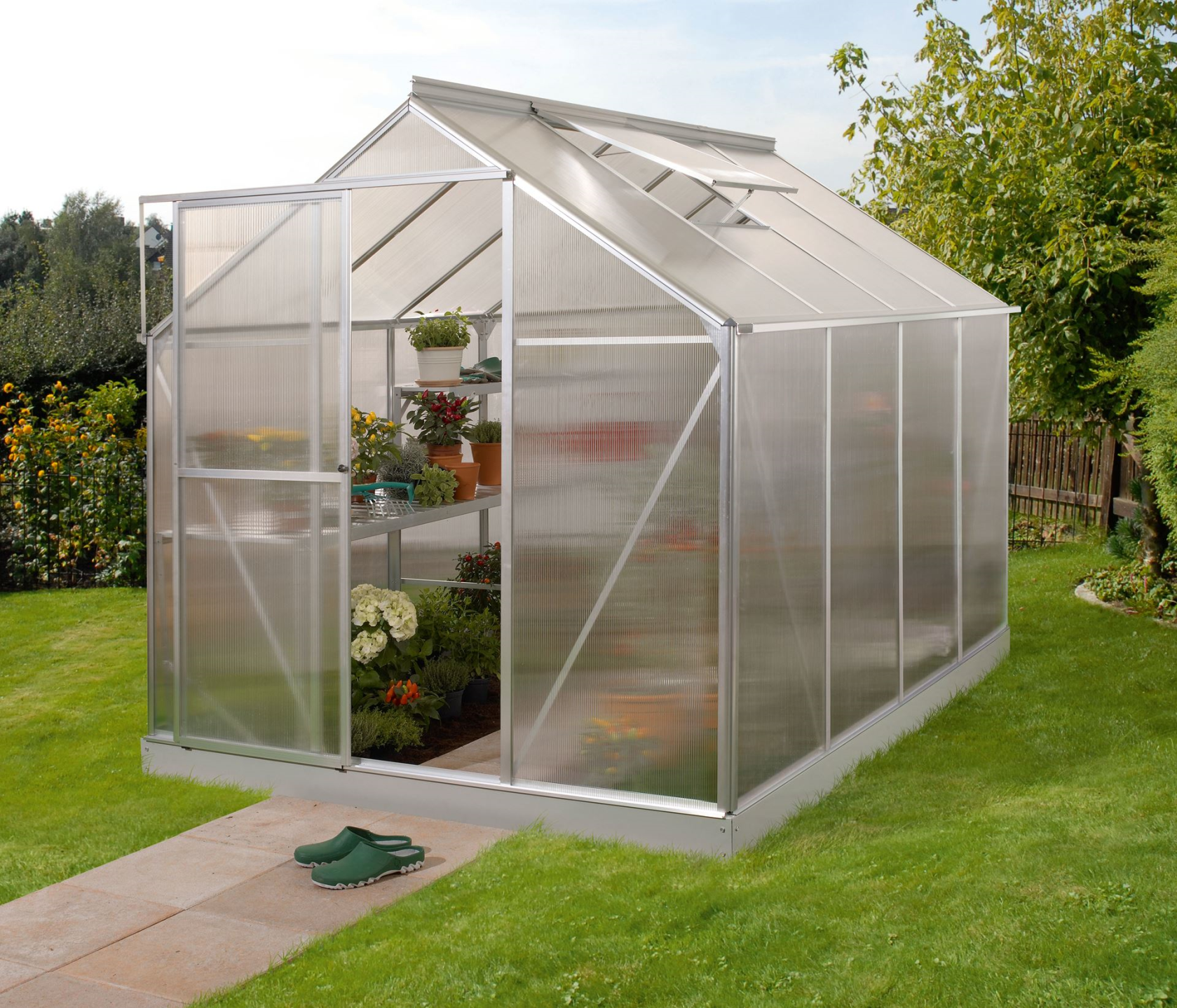 Vitavia Triton serre - 5m² - met 6 mm polycarbonaat - Aluminium