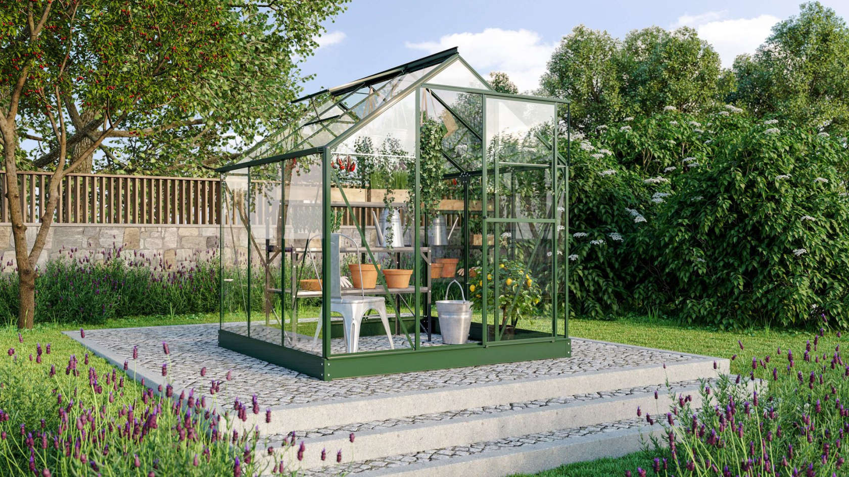 Vitavia Triton serre - 3,8m² - Donkergroen