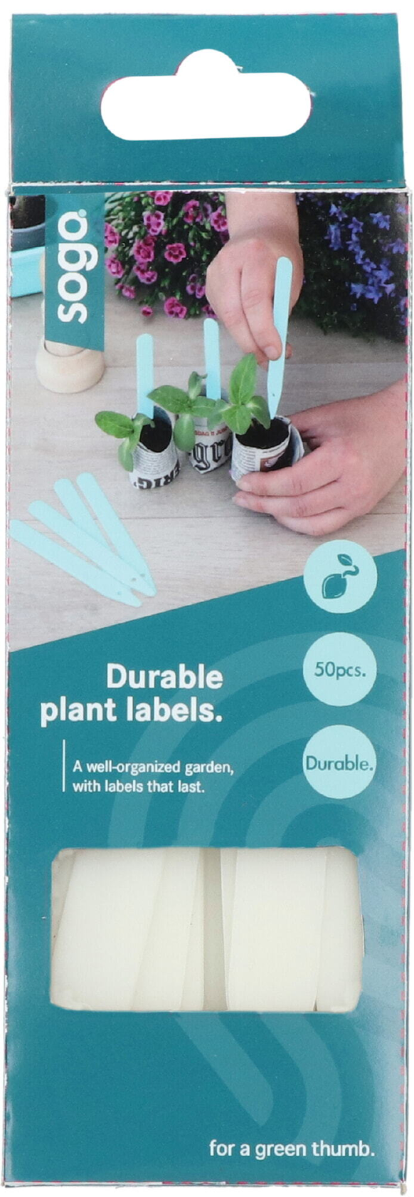 SOGO Plantlabel 12.5cm - 50 stuks - Steeklabels voor Moestuin&Sierteelt afbeelding
