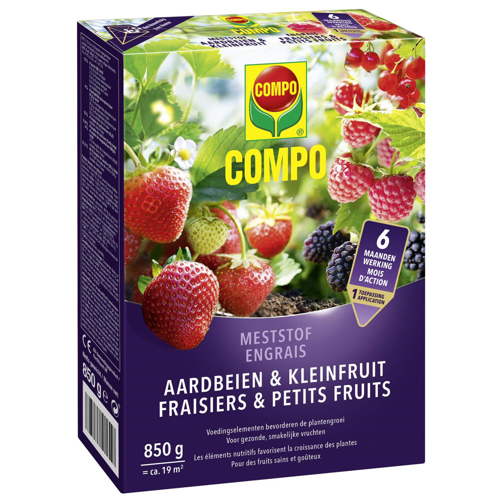 Compo meststof voor aardbeien&kleinfruit– 850gr - 45/m² afbeelding