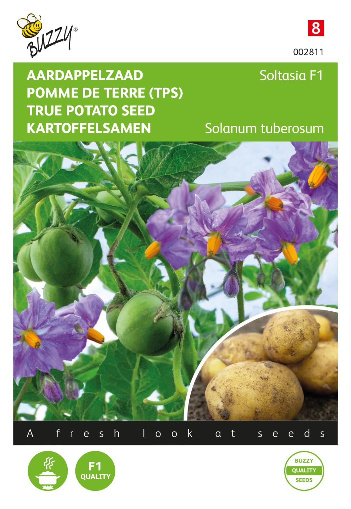 Buzzy® SOLHY017 Aardappelzaden - Paarsbloeiend - Eigen Teelt - Moestuin afbeelding