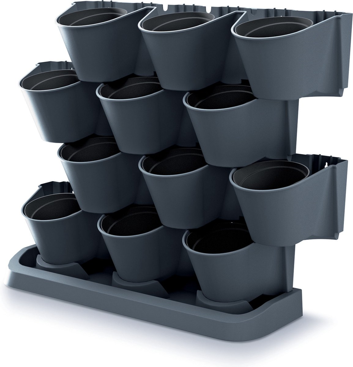 Prosperplast Garden Floor Verticale Tuin - 68,5 cm - Antraciet - 12 Modulaire Potten afbeelding
