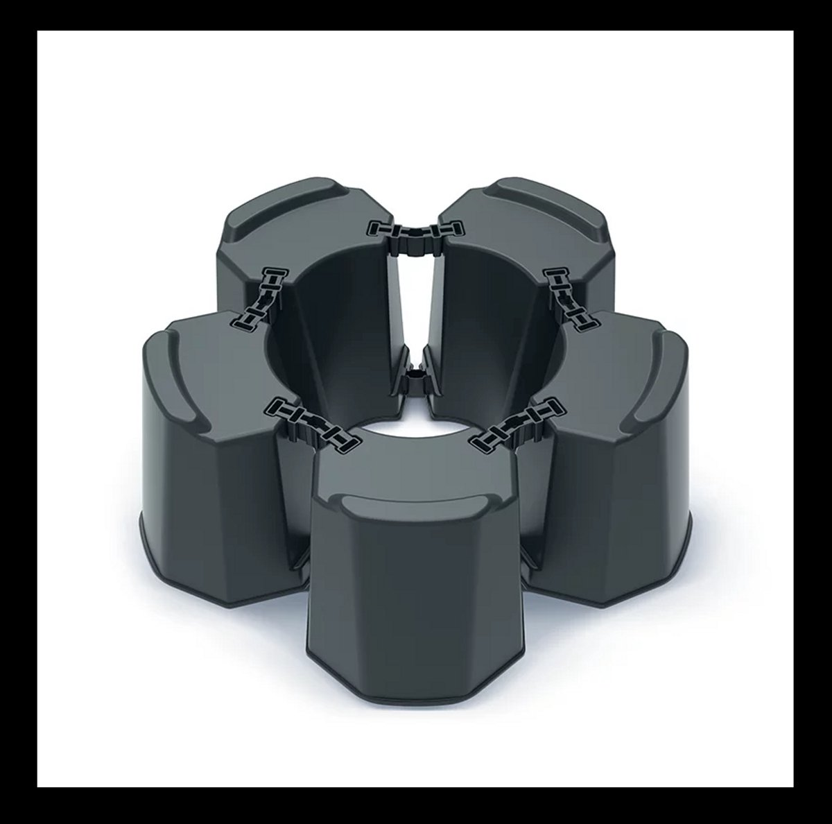 Prosperplast Basecan Modulaire Regenton Verhoger - Antraciet - Variabele diameter