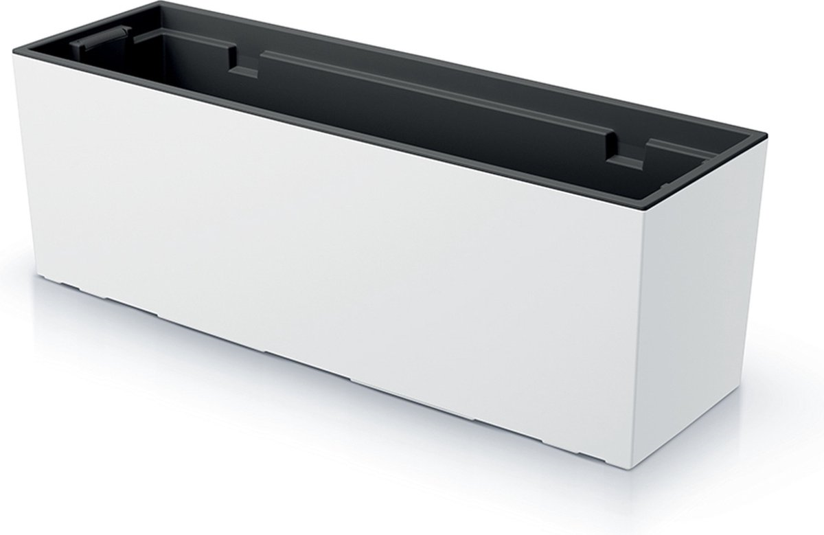 Prosperplast Urbi Case Bloempot Wit - 58 x 18 x 19,5 cm - Inclusief binnenbak afbeelding