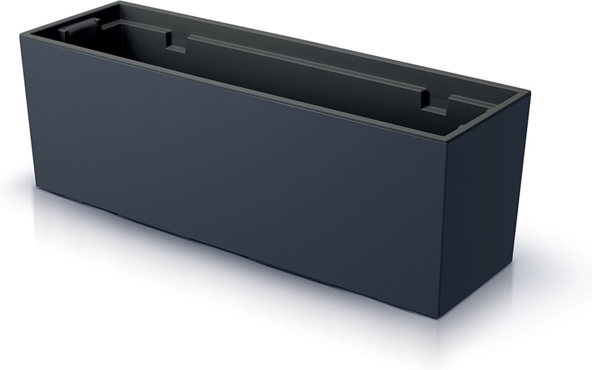 Prosperplast Urbi Case Plantenbak - 58 cm - Antraciet - Inclusief Inzet afbeelding