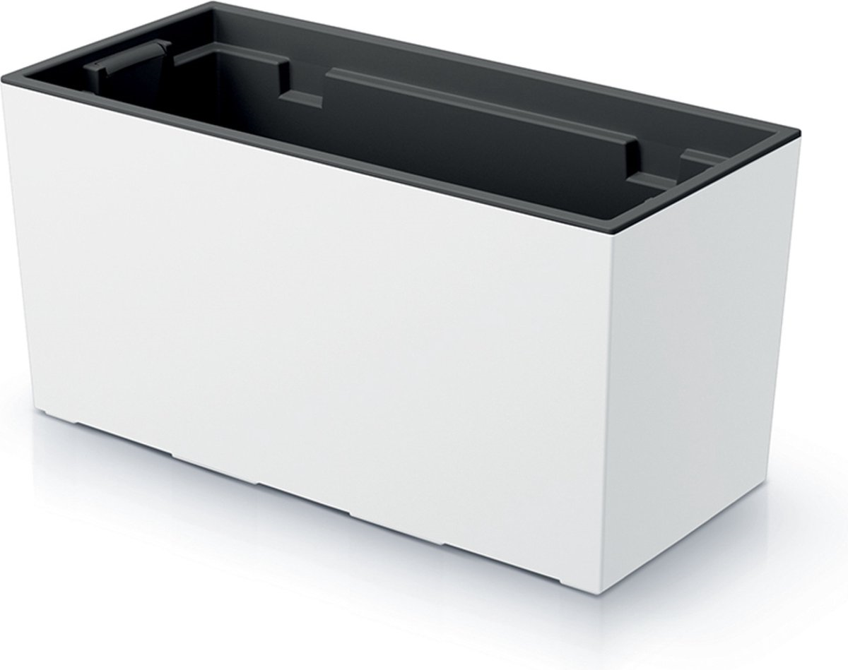 Prosperplast Urbi Case Bloempot - Wit - 39,5 x 18,5 cm - Inclusief binnenbak afbeelding