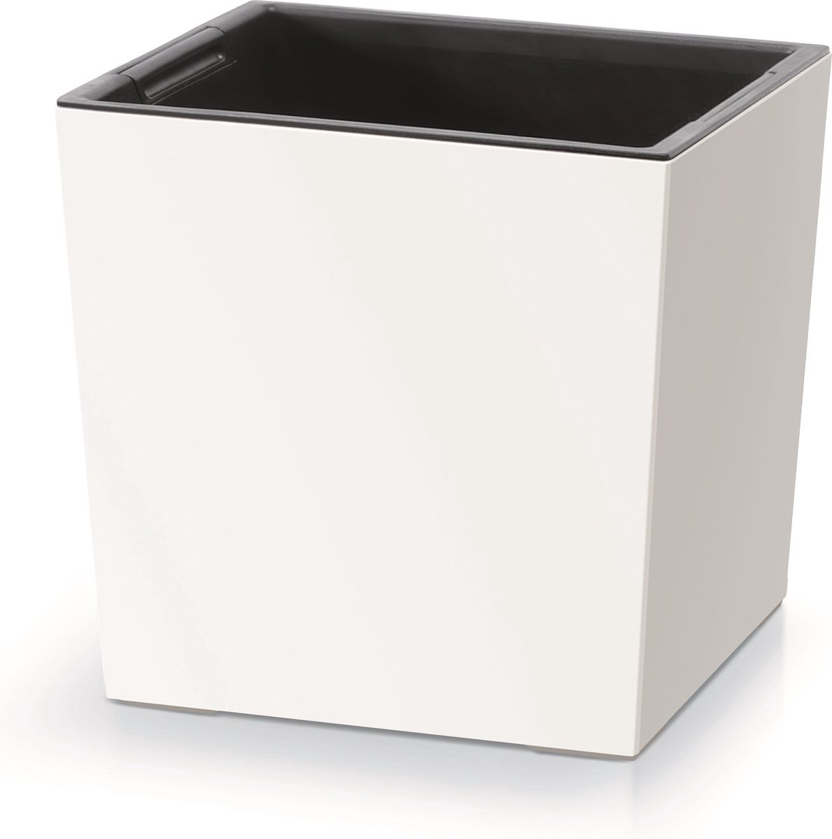 Prosperplast Furu Stripes Bloempot - Antraciet -Ø 47 cm - Met binnenpot afbeelding