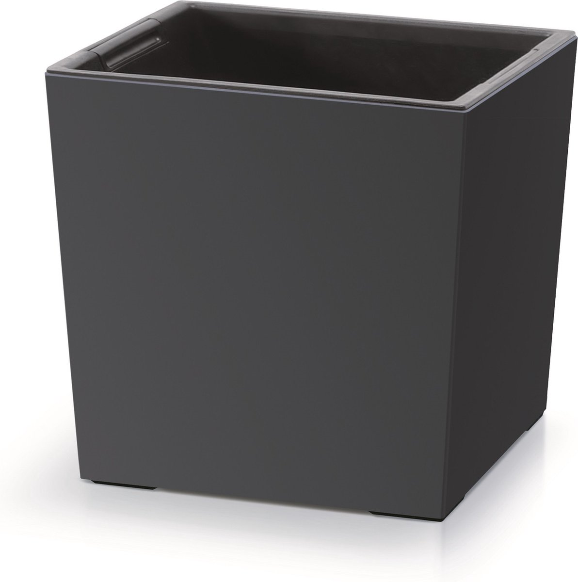 Prosperplast Furu Stripes Bloempot - Antraciet -Ø 57 cm - Met binnenpot afbeelding