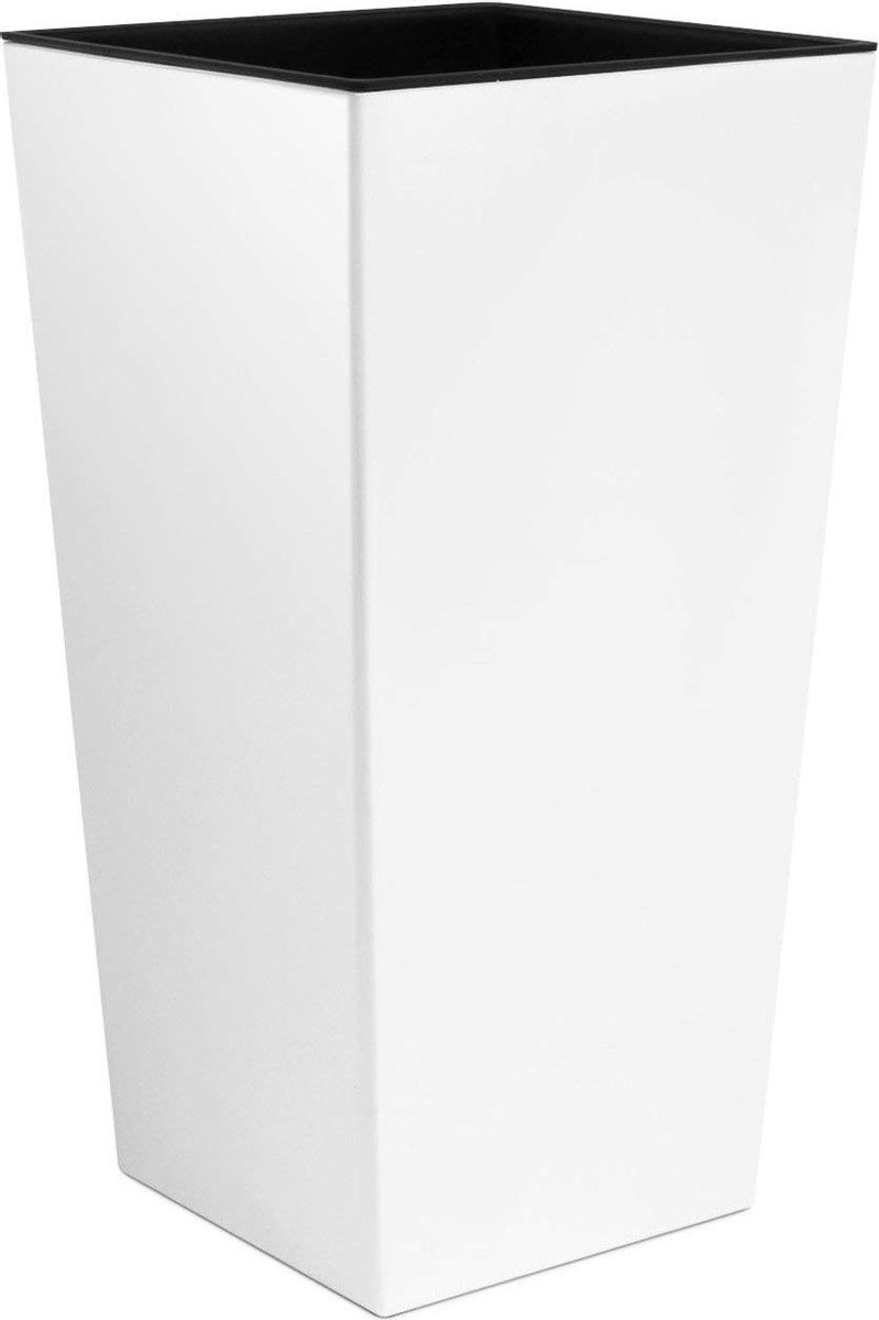 Prosperplast Heos Bloempot - Antraciet -Ø 37 cm - Glad design afbeelding