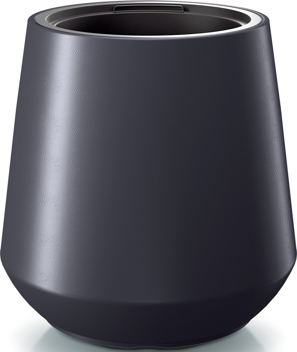 Prosperplast Ryfo Eco Wood Bloempot met strepen - 12,6 cm - Eco Koffie afbeelding