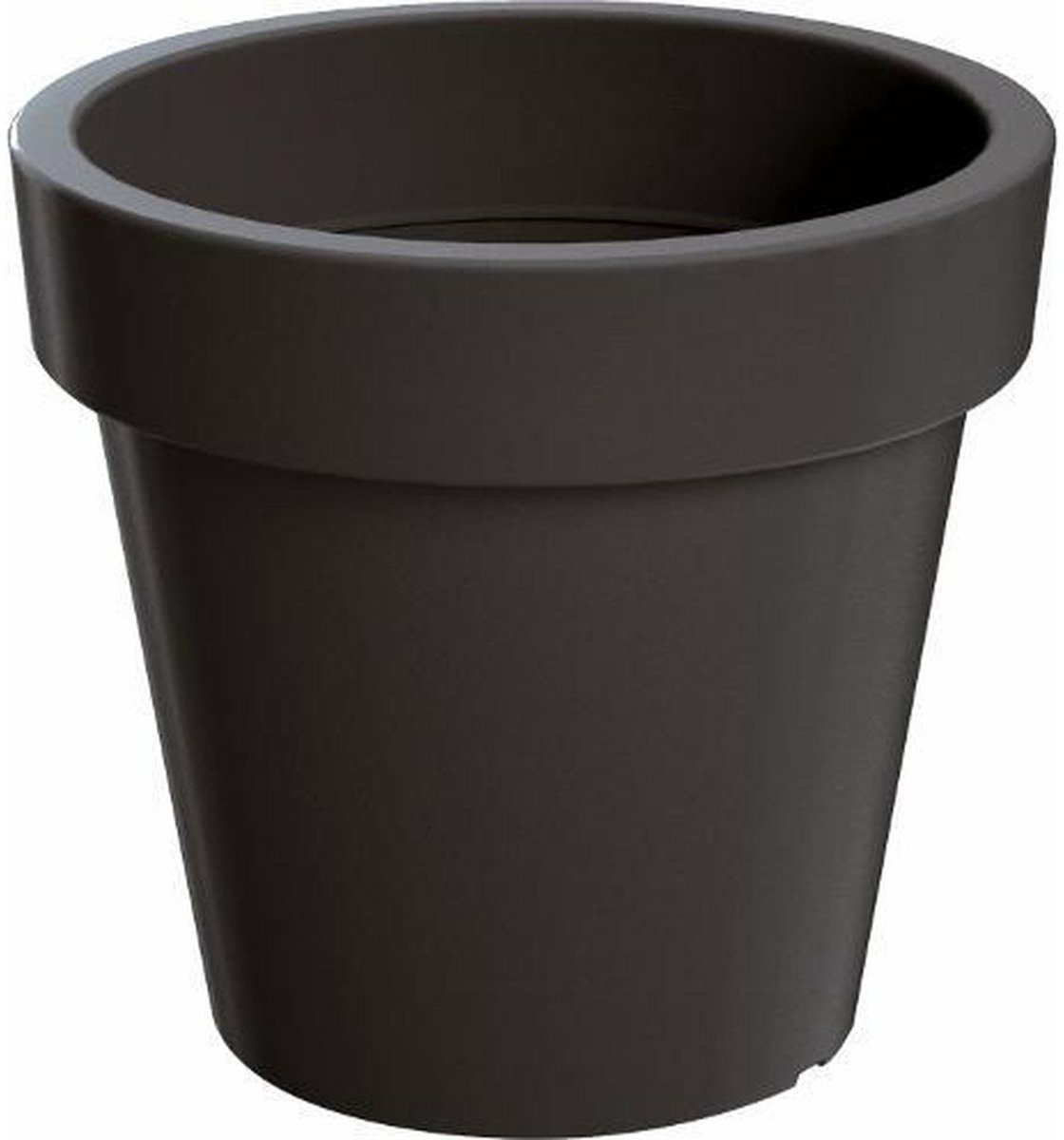Prosperplast Sandy Round Eco Wood Bloempot - ECO Wit -Ø 13 cm - Met echt hout afbeelding
