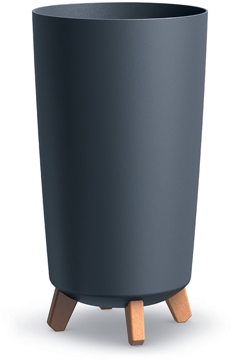 Prosperplast Sierra Square Beton Effect Plantenbak - Zwart Beton - 29x29 cm afbeelding