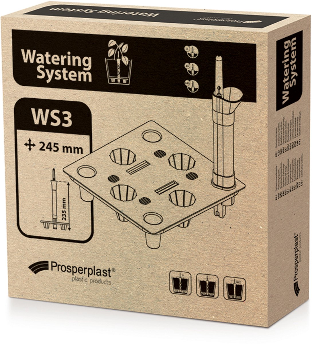 Prosperplast WS3 Vierkant Irrigatiesysteem - Zwart - Voor maat 300