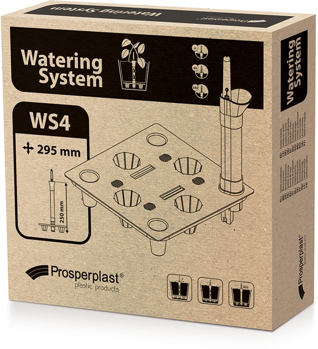 Prosperplast WS4 Vierkant Irrigatiesysteem - Zwart - Voor maat 325