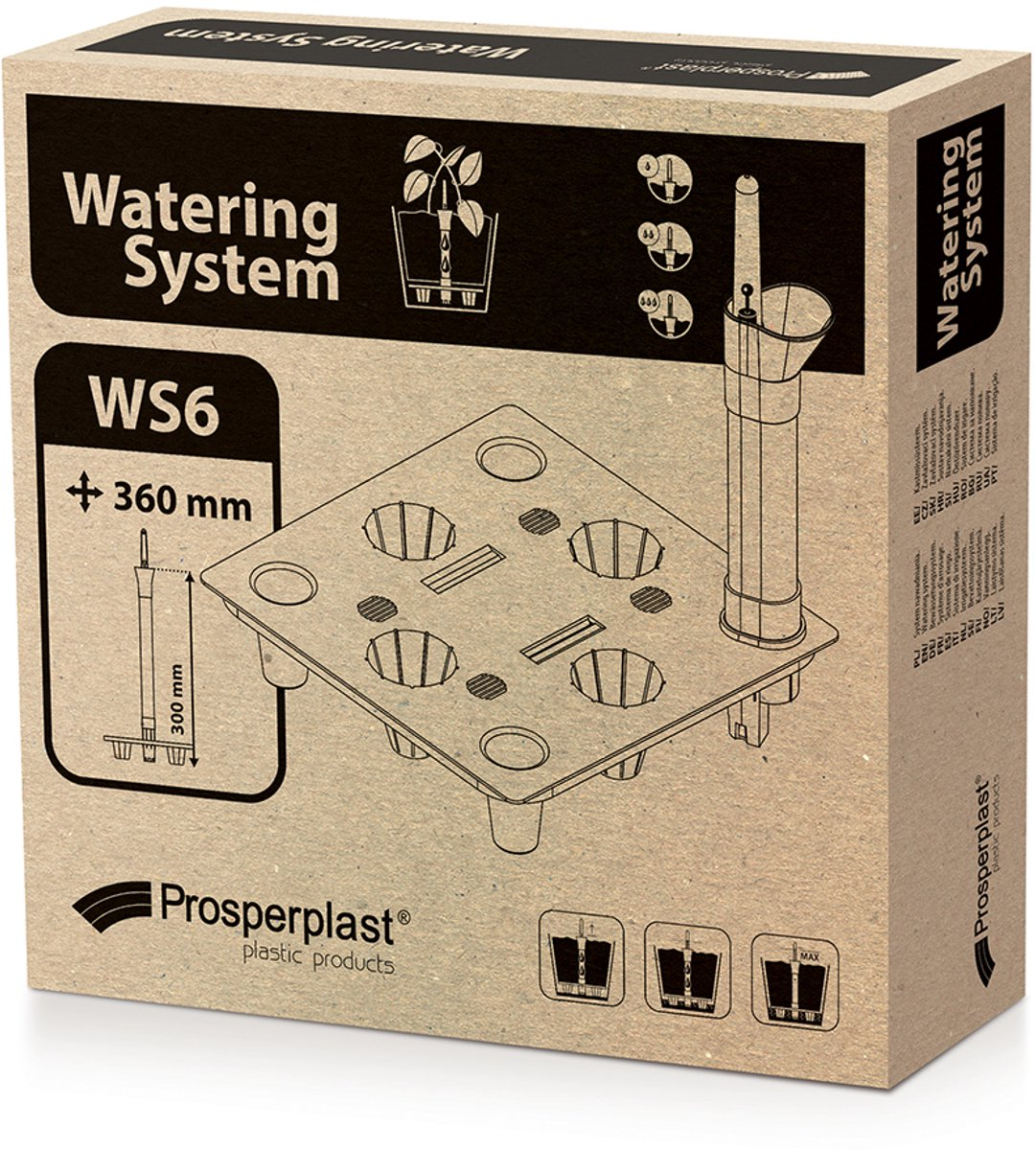 Prosperplast Watering System Round WR7 - Zwart -Ø 33,8 cm - Voor potten tot Ø 47 cm afbeelding
