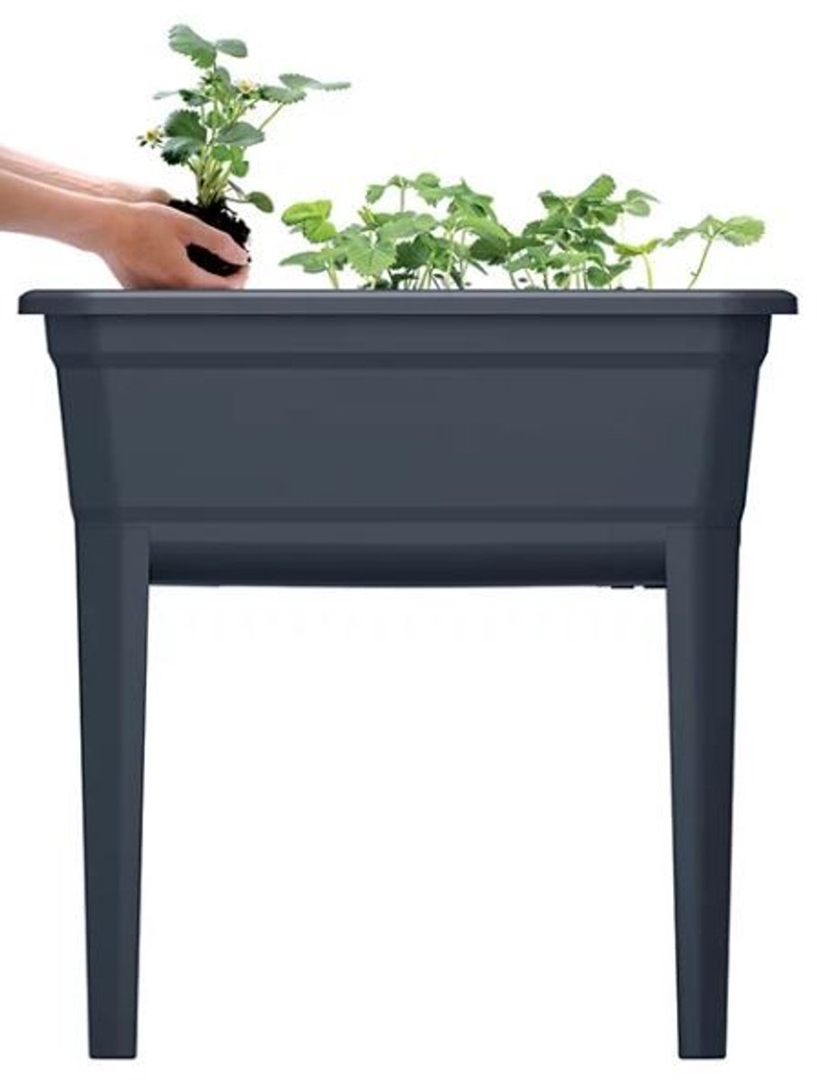 Prosperplast Respana Planter Ecoline Kweektafel - Antraciet - 75 x 37 cm - Met deksel