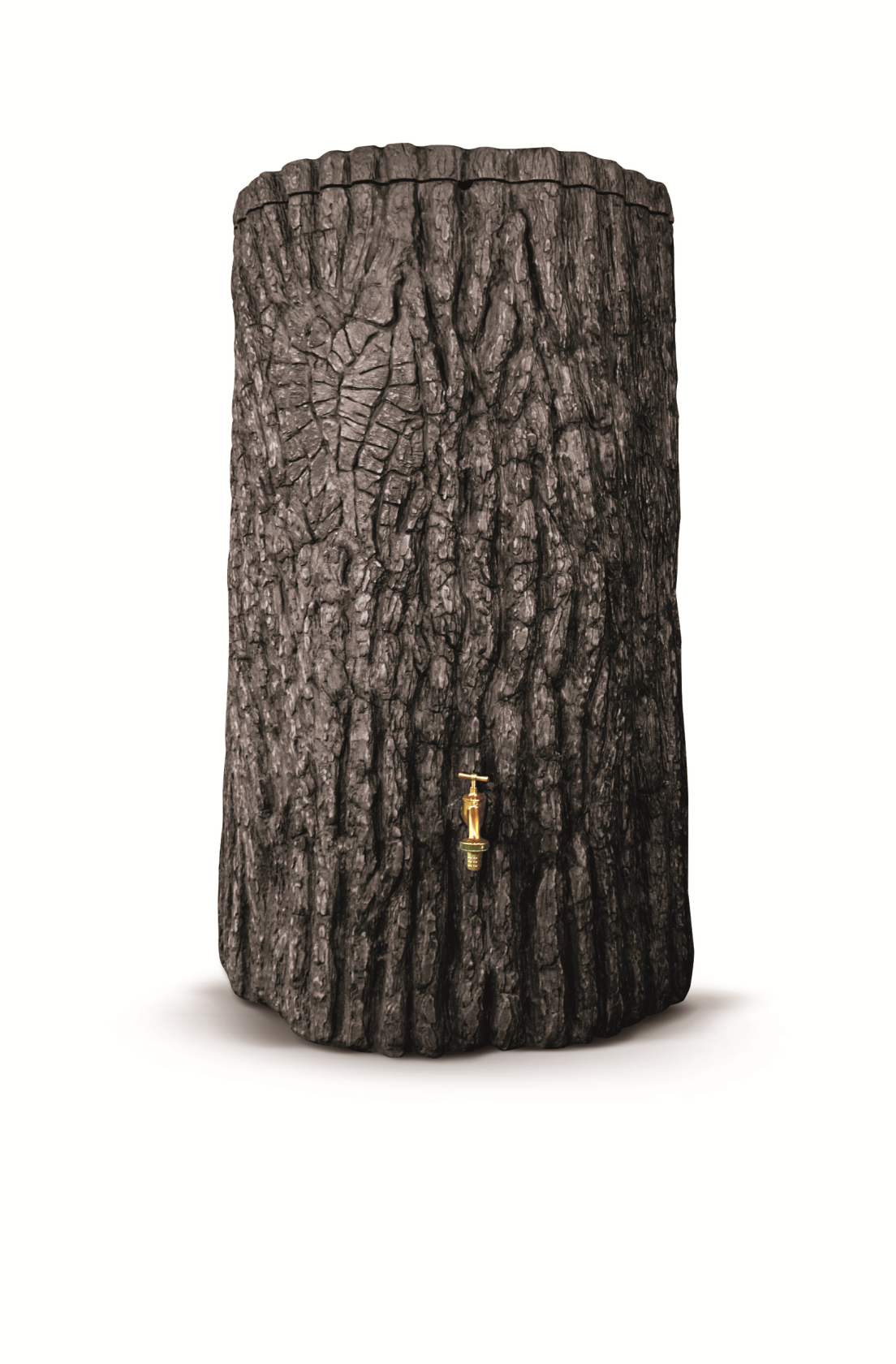 Prosperplast Arves Regenvat Evergreen 475 Liter -Ø 78 x H 120 cm - Eikenstam Look afbeelding