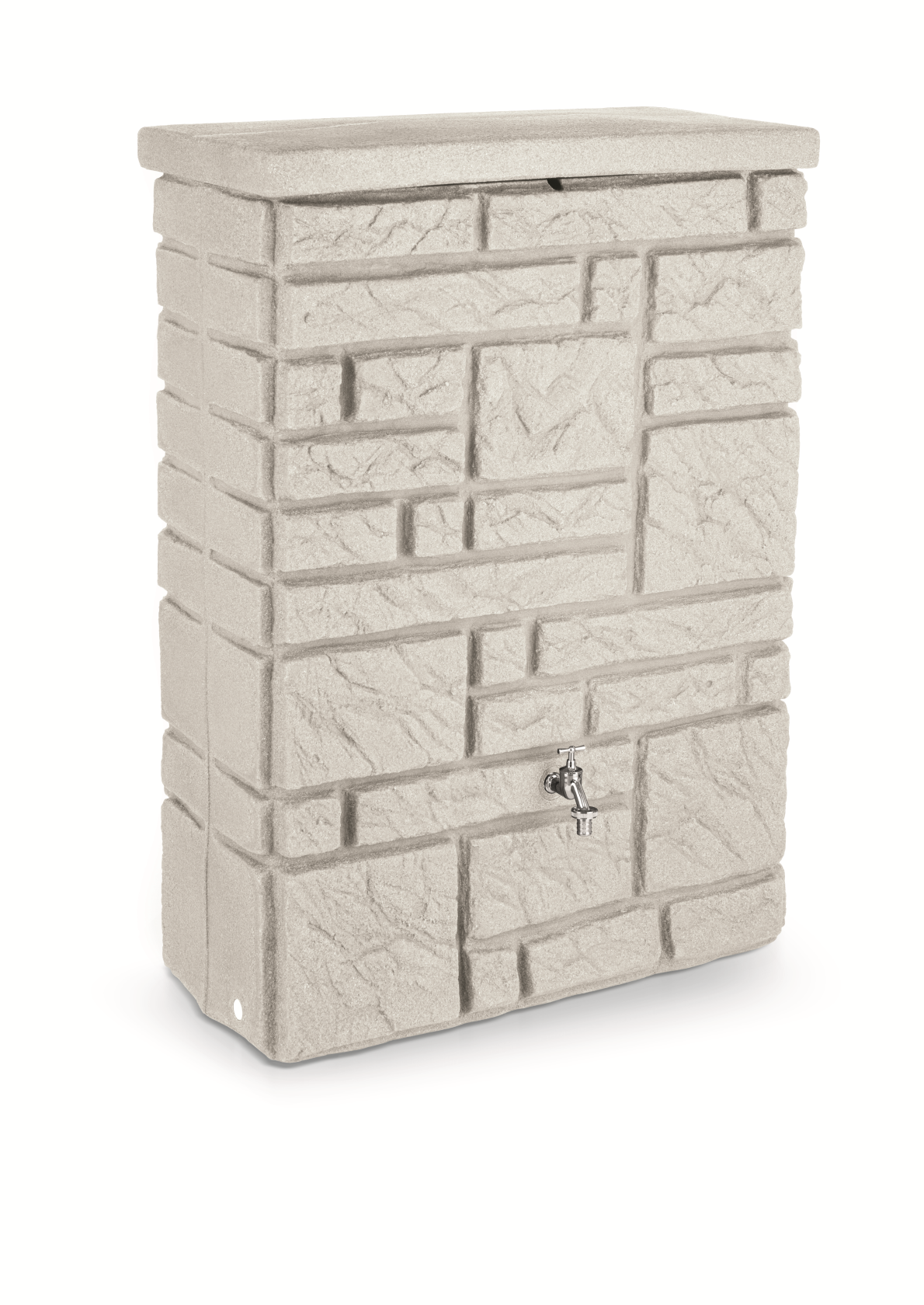 Prosperplast Arves Maurano Regenvat 300 Liter - 118 cm Hoog - Graniet Look - Optioneel beplantbaar afbeelding