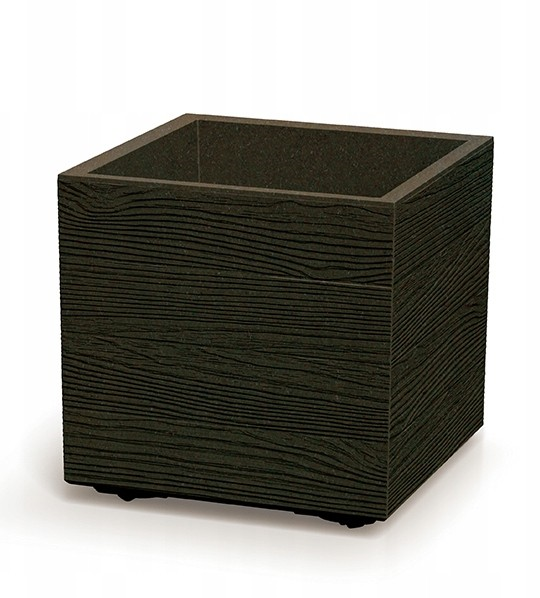 Prosperplast Madera Square Eco Wood Bloempot - ECO Koffie - 38,5x38,5 cm - Met echt hout afbeelding