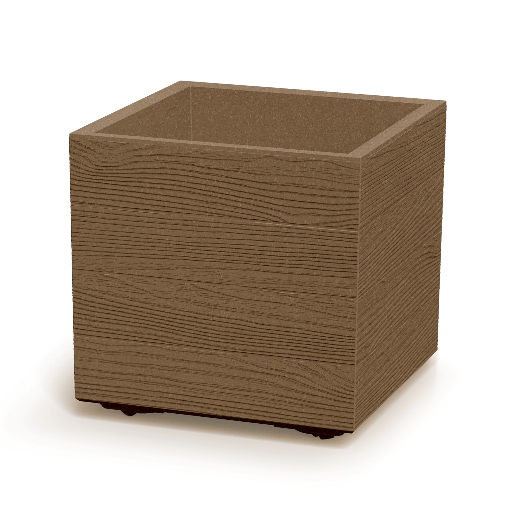 Prosperplast Madera Square Eco Wood Bloempot - ECO Naturo - 38,5x38,5 cm - Met echt hout afbeelding
