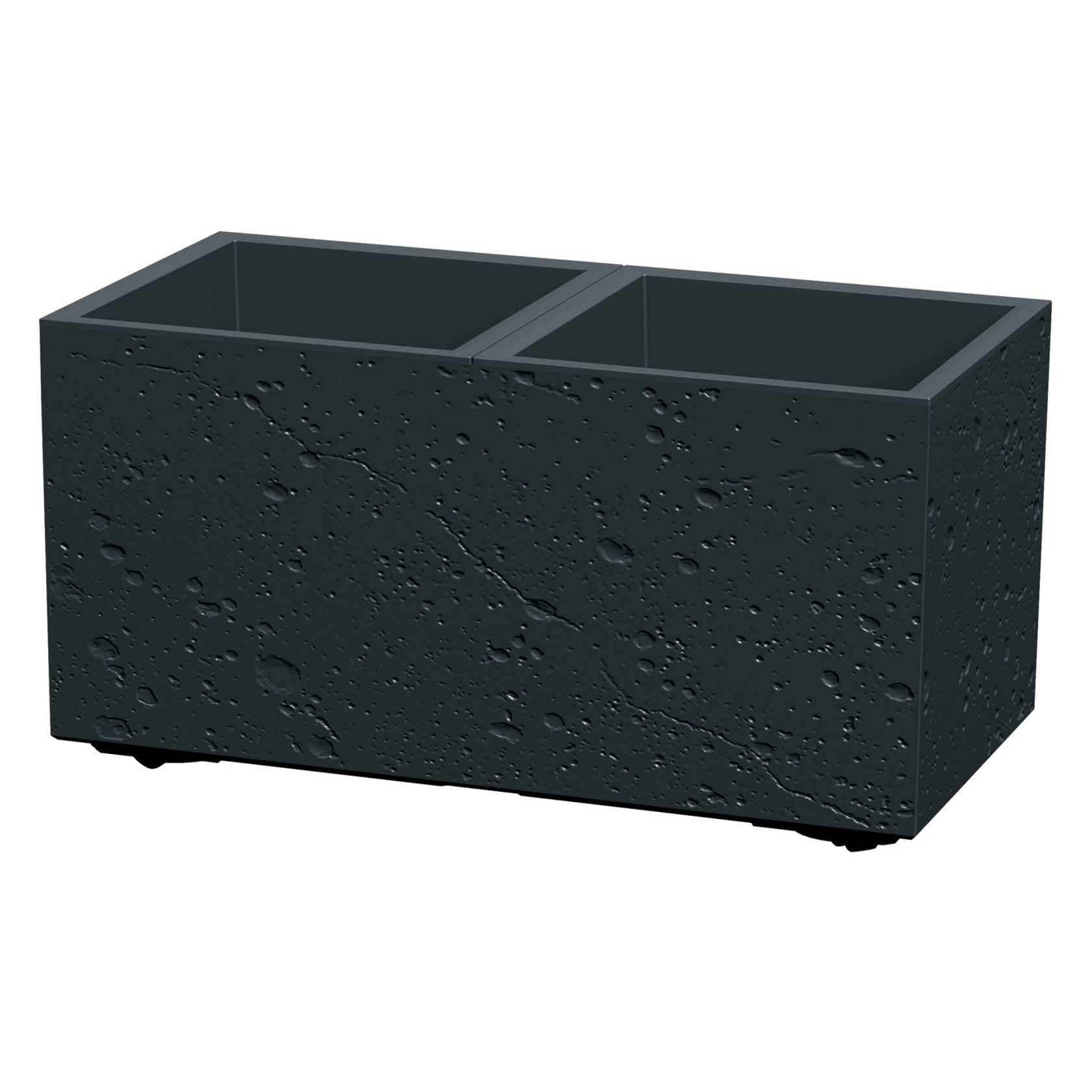 Prosperplast Sierra Case Beton Effect Plantenbak - 57,7 x 28,8 x 29 cm - Zwart Beton afbeelding