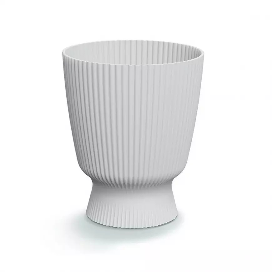 Prosperplast Milly Round Bloempot - Wit -Ø 22 cm - 26 cm hoog afbeelding
