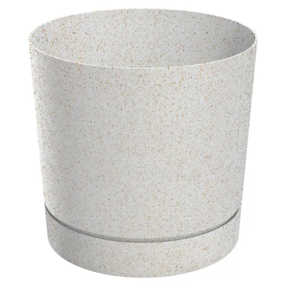 Prosperplast Tubo P Eco Wood Bloempot -Ø 12,8 cm - Eco Wit afbeelding