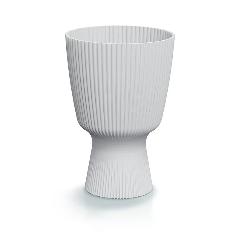 Prosperplast Milly Round Bloempot - Wit -Ø 19 cm - 27,7 cm hoog afbeelding