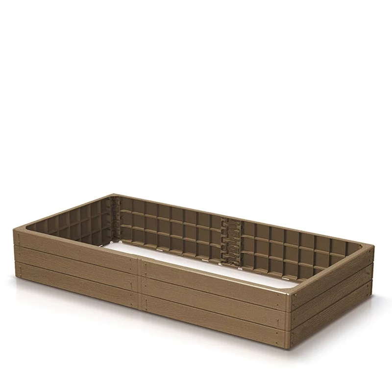 Prosperplast Base Woody Verhoogd Tuinbed - 149,2 x 75,6 cm - ECO Naturo - Houtlook afbeelding