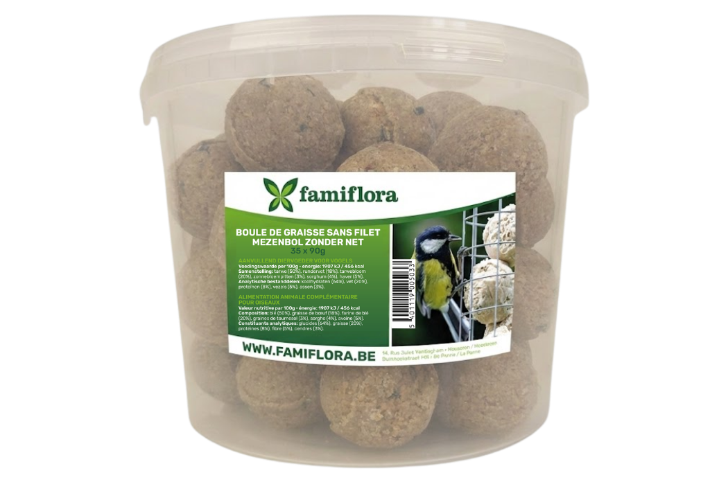Famiflora Mezenbol / Vetbol voor vogels - Zonder net - 35 stuks