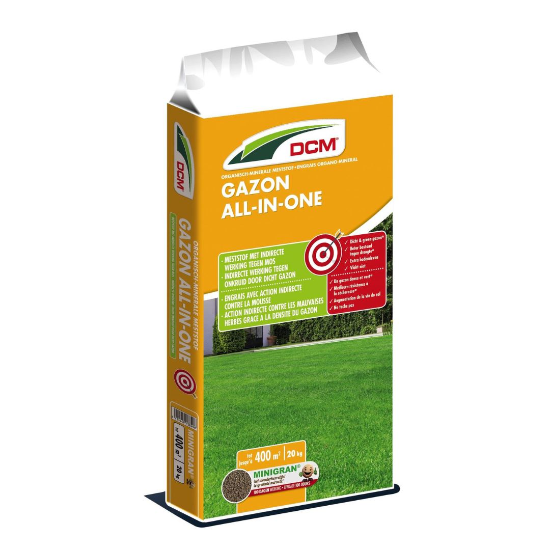 DCM gazonmeststof 20 kg voor 400 m²- All-in-one