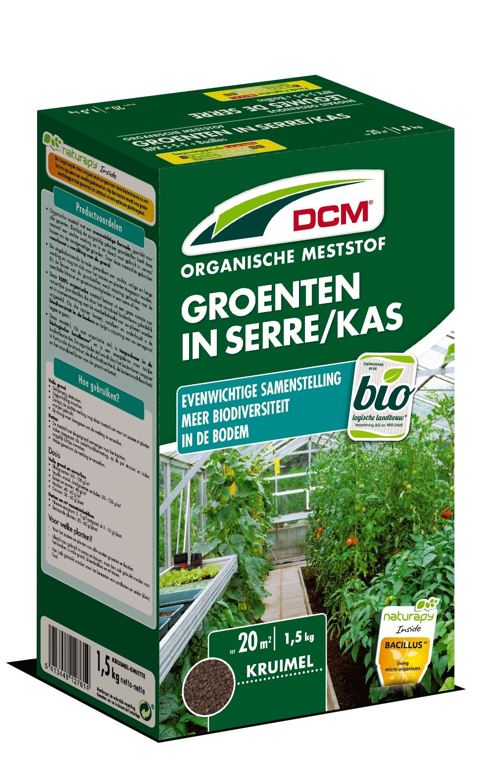 DCM meststof voor groenten in serre – 1,5 kg – voor 20 m² – bio