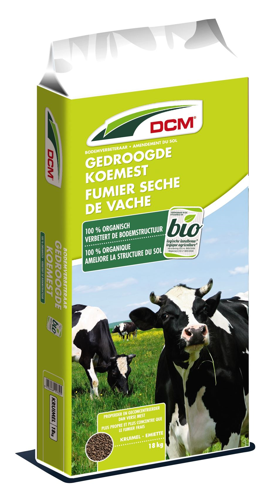 DCM gedroogde koemest - 18kg - Bio
