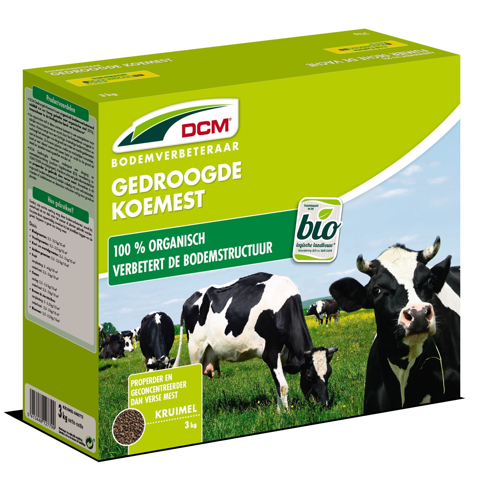 DCM gedroogde koemest - 3kg - Bio