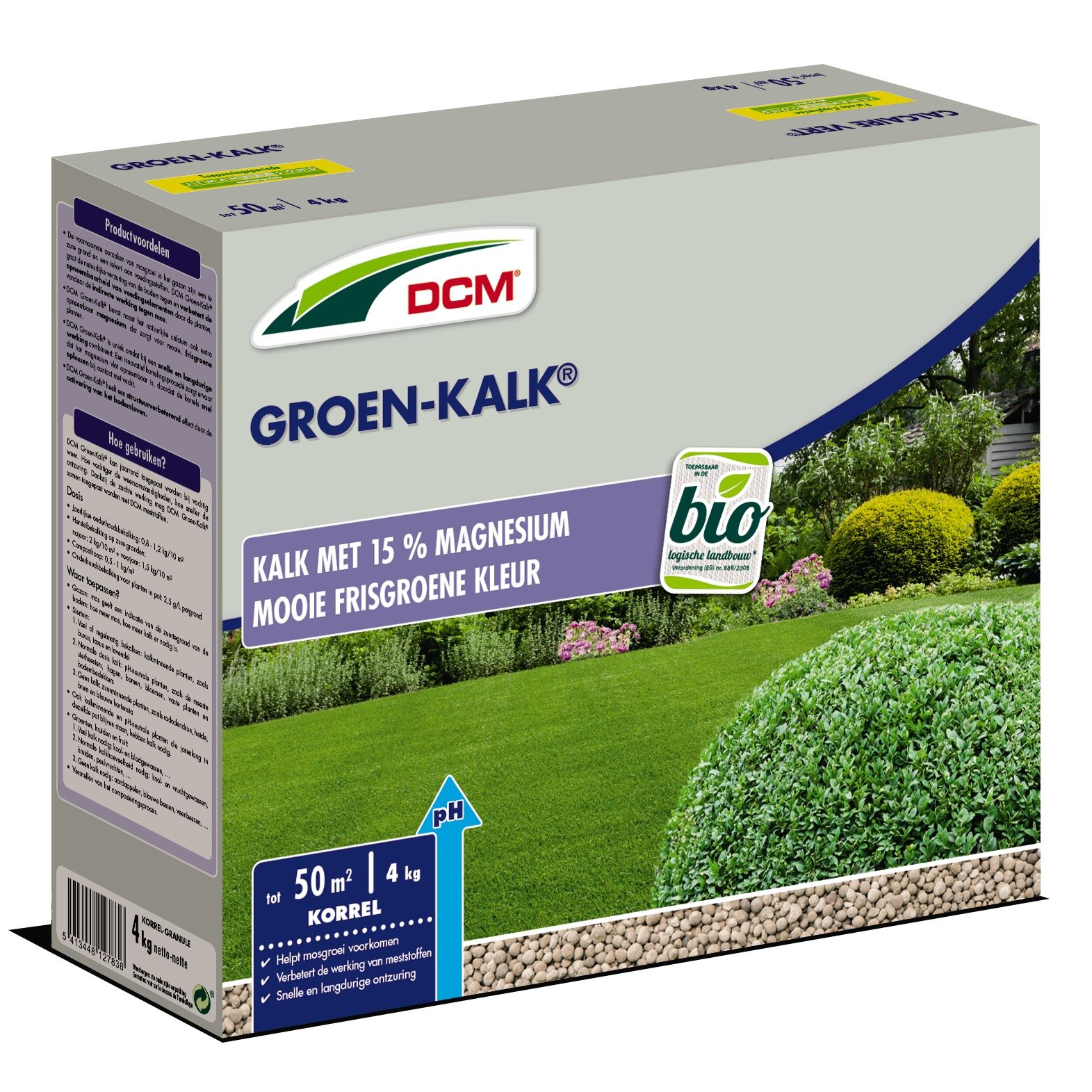 DCM Groen-Kalk - 4kg tot 50m² - bio