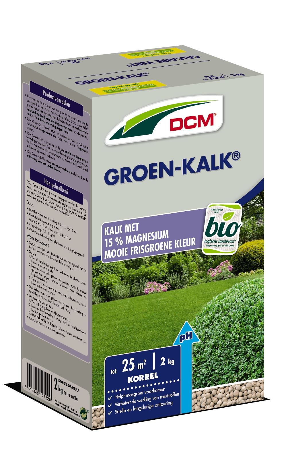 DCM Groen-Kalk - 2kg tot 25m² - bio