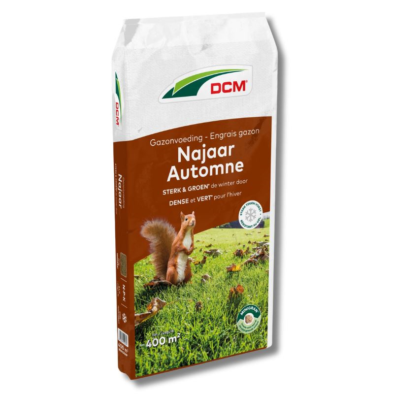 DCM najaarsmeststof 20kg voor 400m² - gazonmeststof