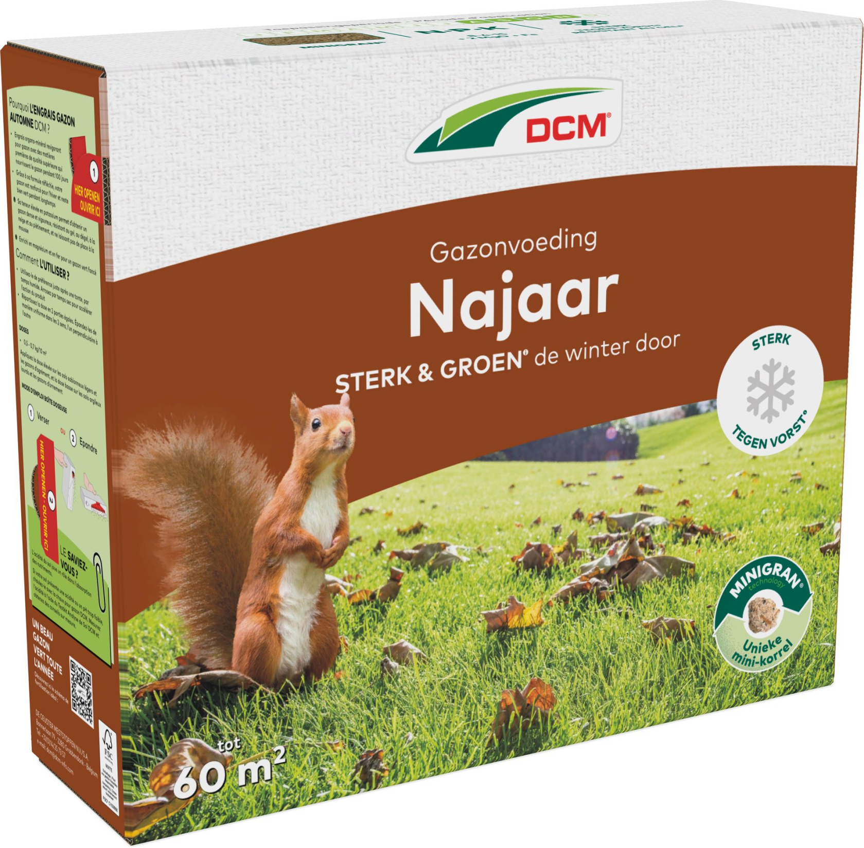 DCM gazonmeststof 3kg voor 60m2 - Najaar