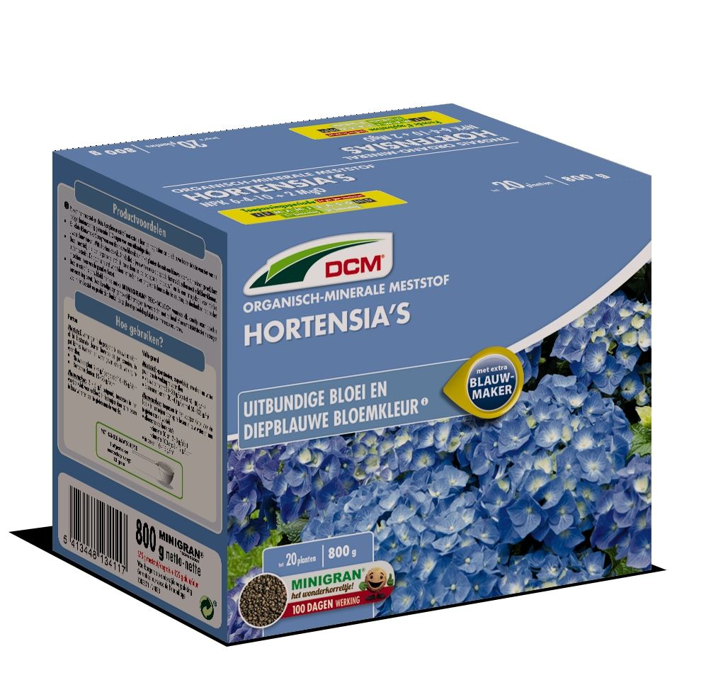 DCM meststof voor hortensia's - 800g voor 20 planten - bio