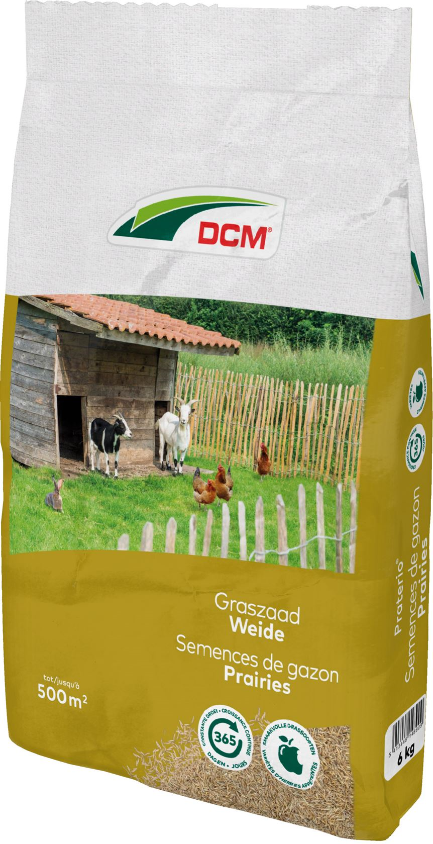 DCM graszaad 6kg tot 500m² - Weide - met smakelijke, harde grassoorten