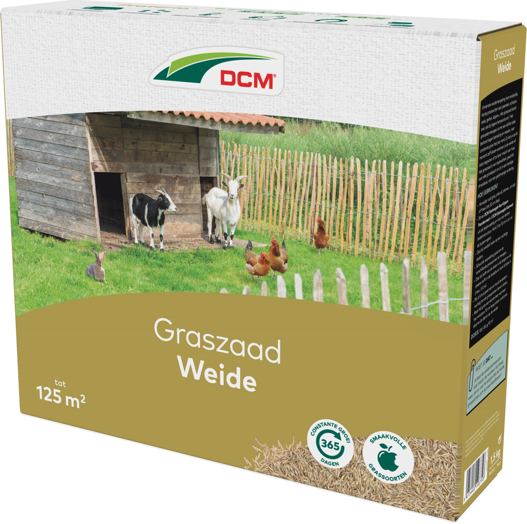 DCM graszaad 1,5kg tot 125m² - Weide - met smakelijke, harde grassoorten