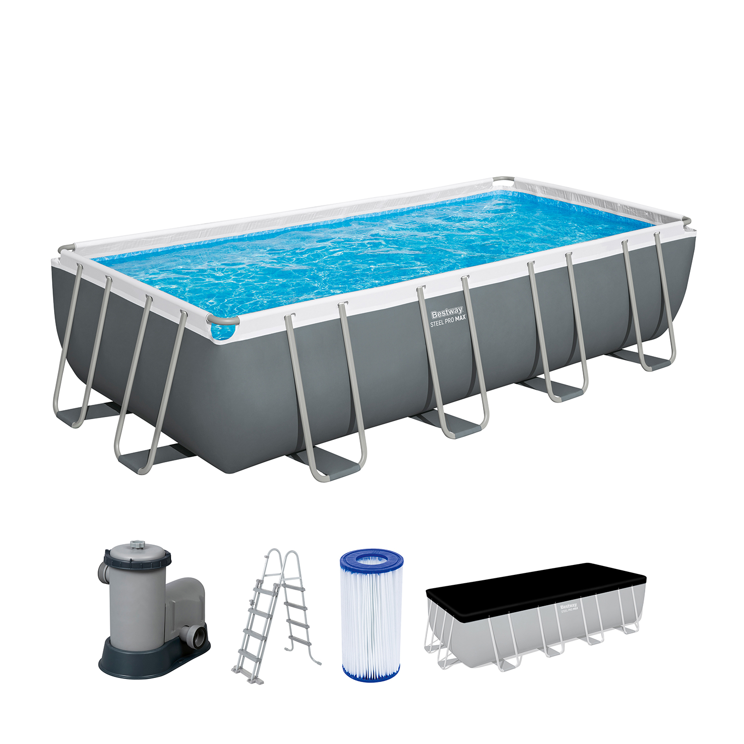 Bestway Steel Pro MAX Zwembad Set - 5,49 x 2,74 x 1,22 m - Met filterpomp&ladder afbeelding