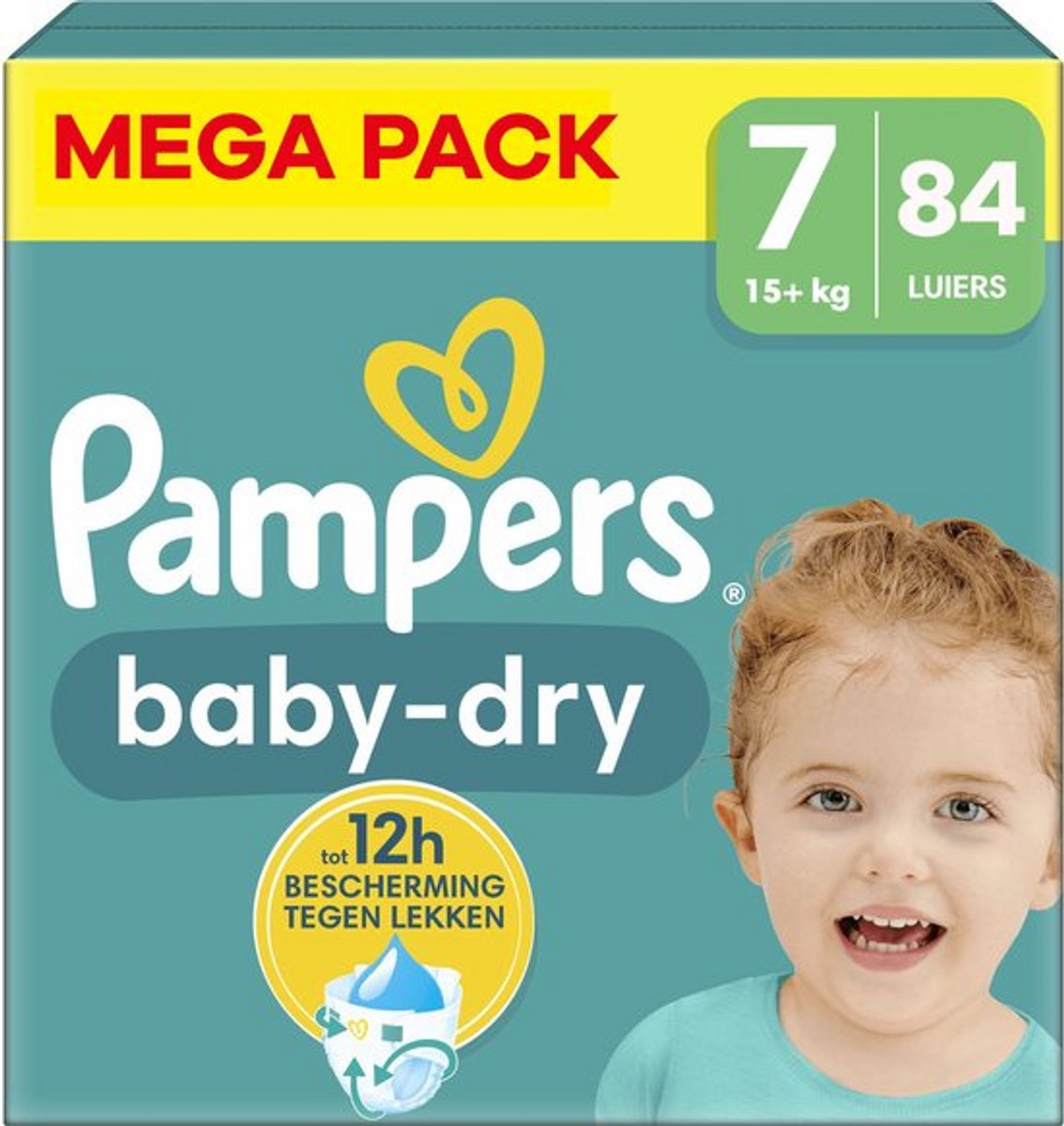 Pampers Baby-Dry luiers - Maat 7 (15+kg) - 84 luiers afbeelding