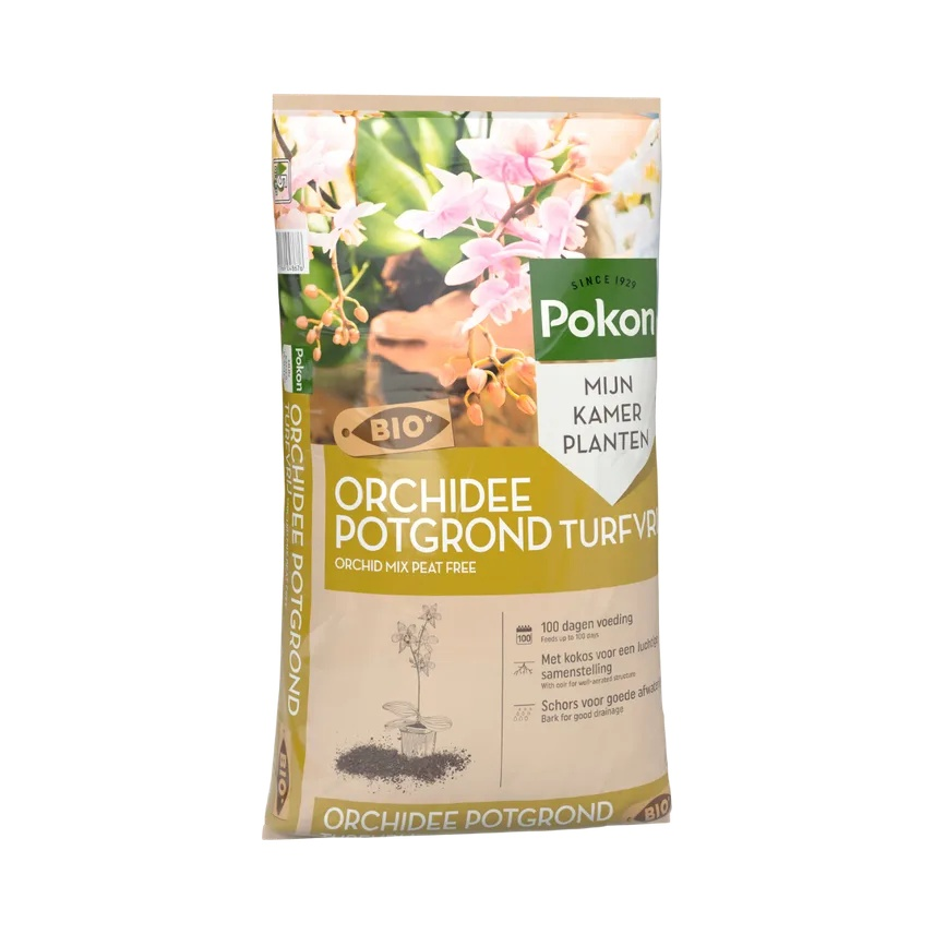 Pokon Bio Orchidee Potgrond Turfvrij 5L - 100 dagen voeding afbeelding