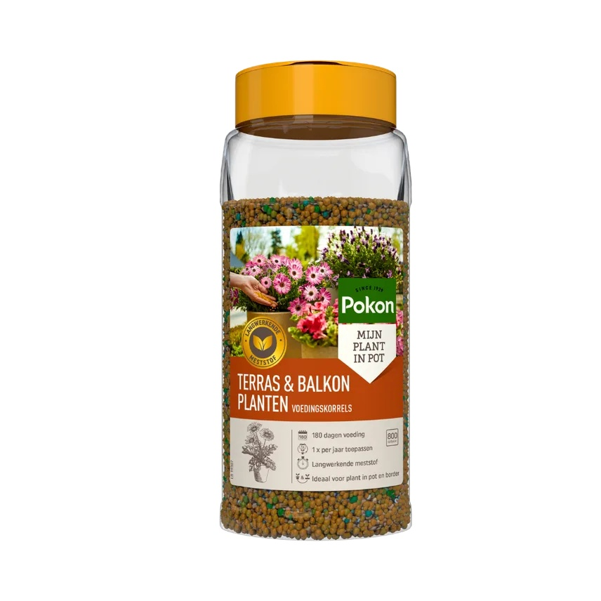 Pokon Terras&Balkon Voedingskorrels - 800 gram - 180 dagen voeding afbeelding